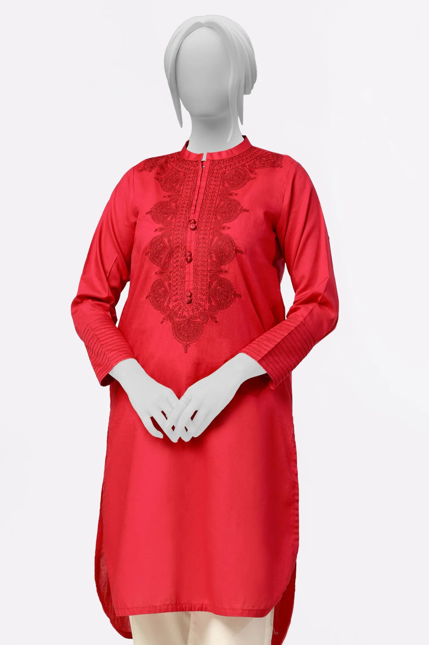 Maroon Embroidered Kurti From Sohaye By Diners