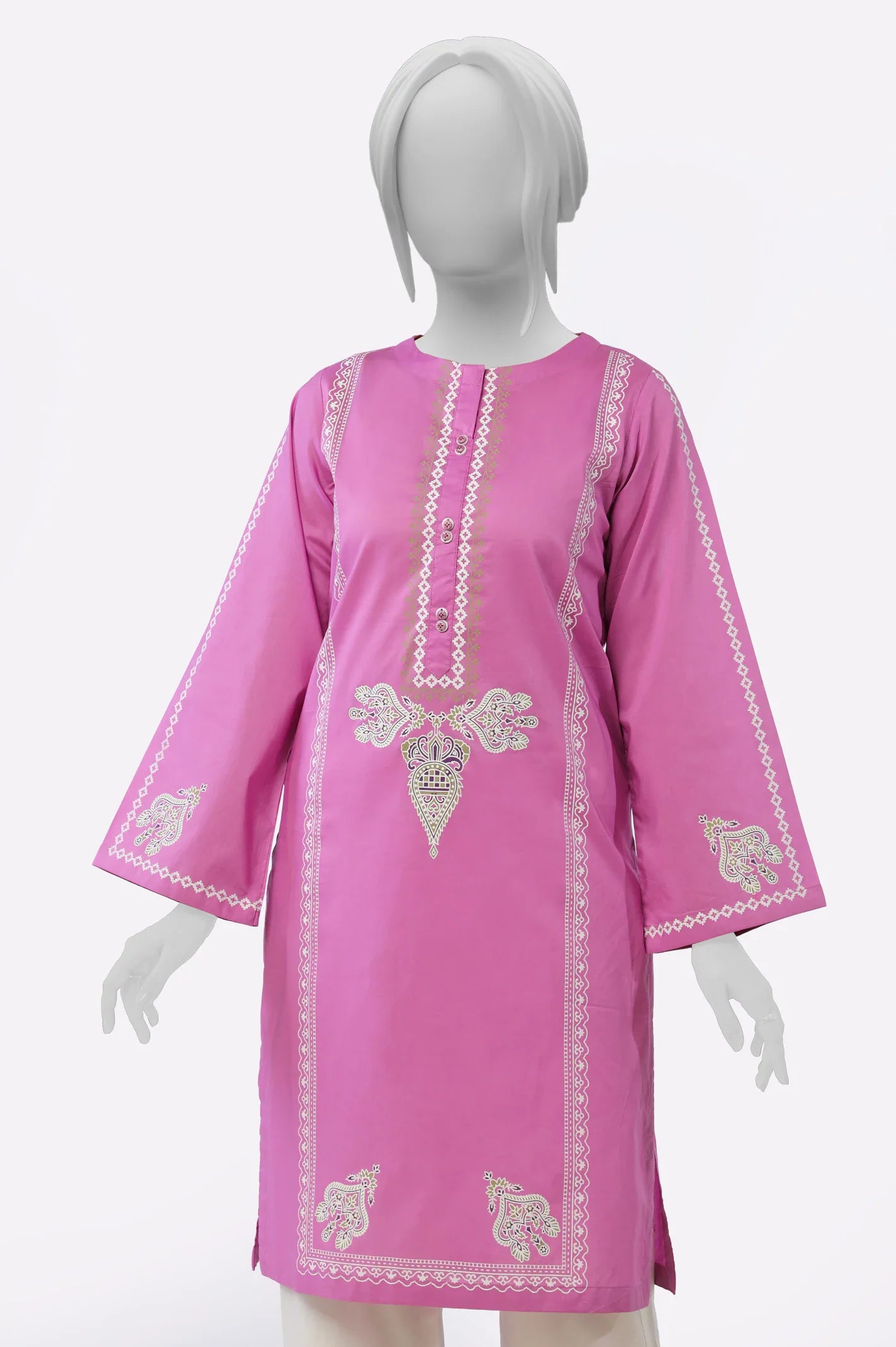 Light Purple Block Printed Kurti From Sohaye By Diners