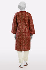 Maroon Block Printed Kurti