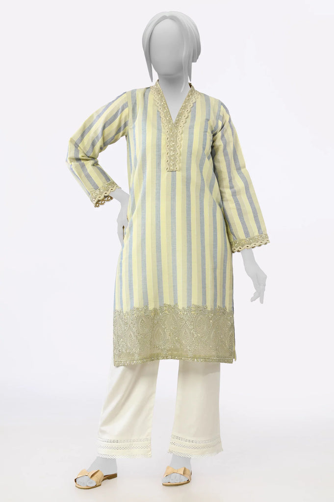 Pistachio Embroidered Kurti From Sohaye By Diners