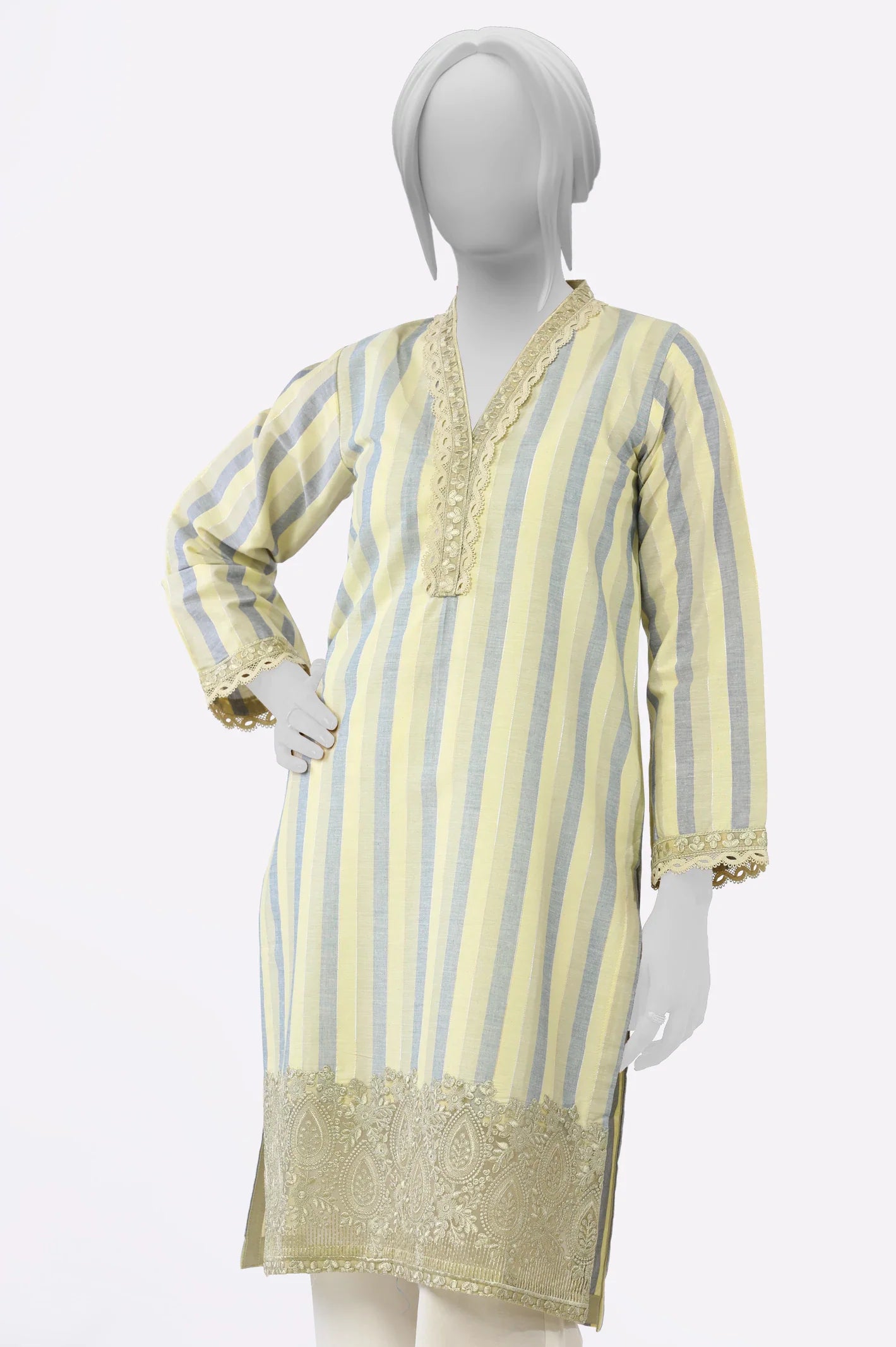 Pistachio Embroidered Kurti From Sohaye By Diners