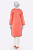 Peach Embroidered Kurti