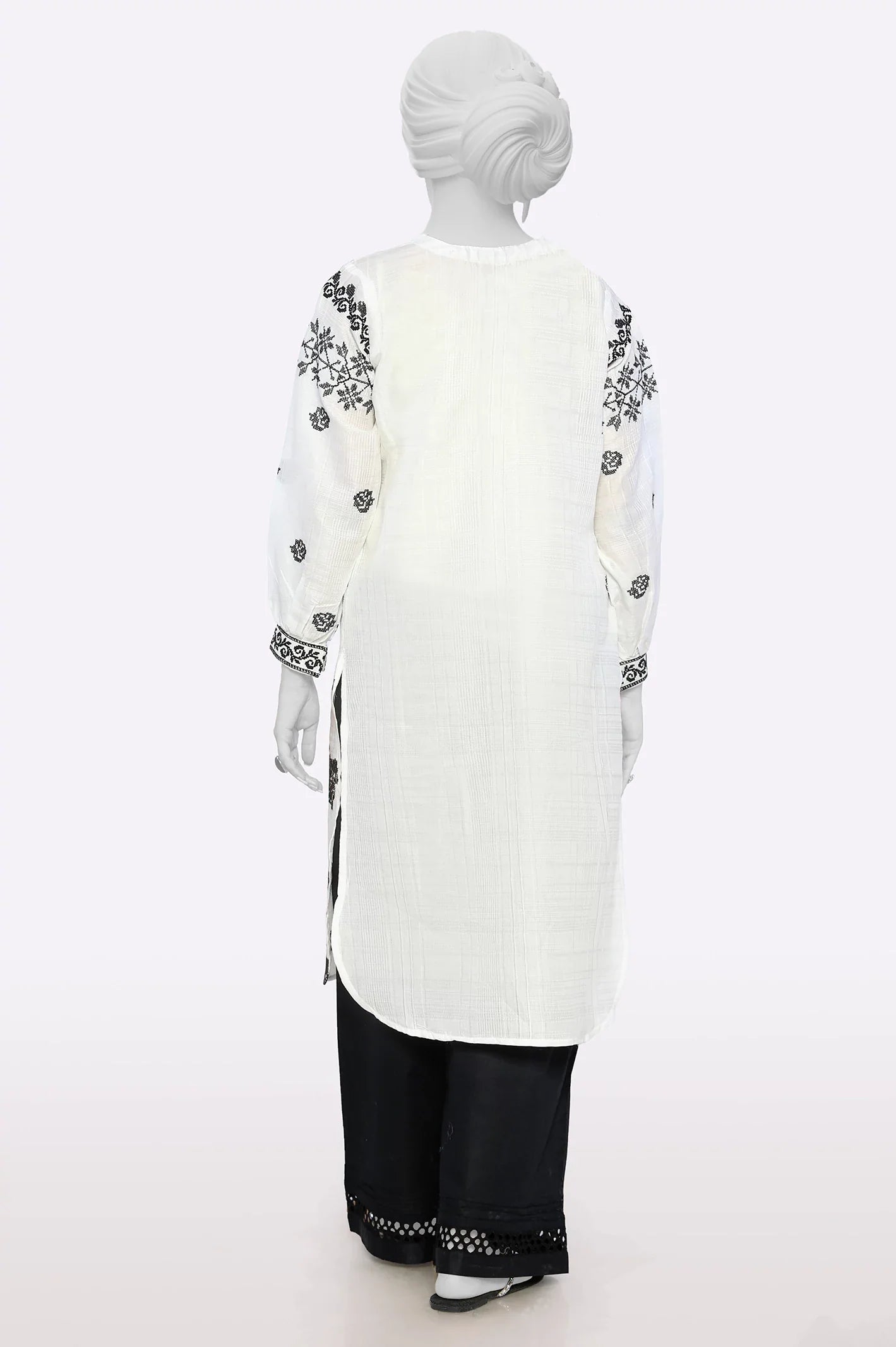 White Embroidered Kurti From Sohaye By Diners