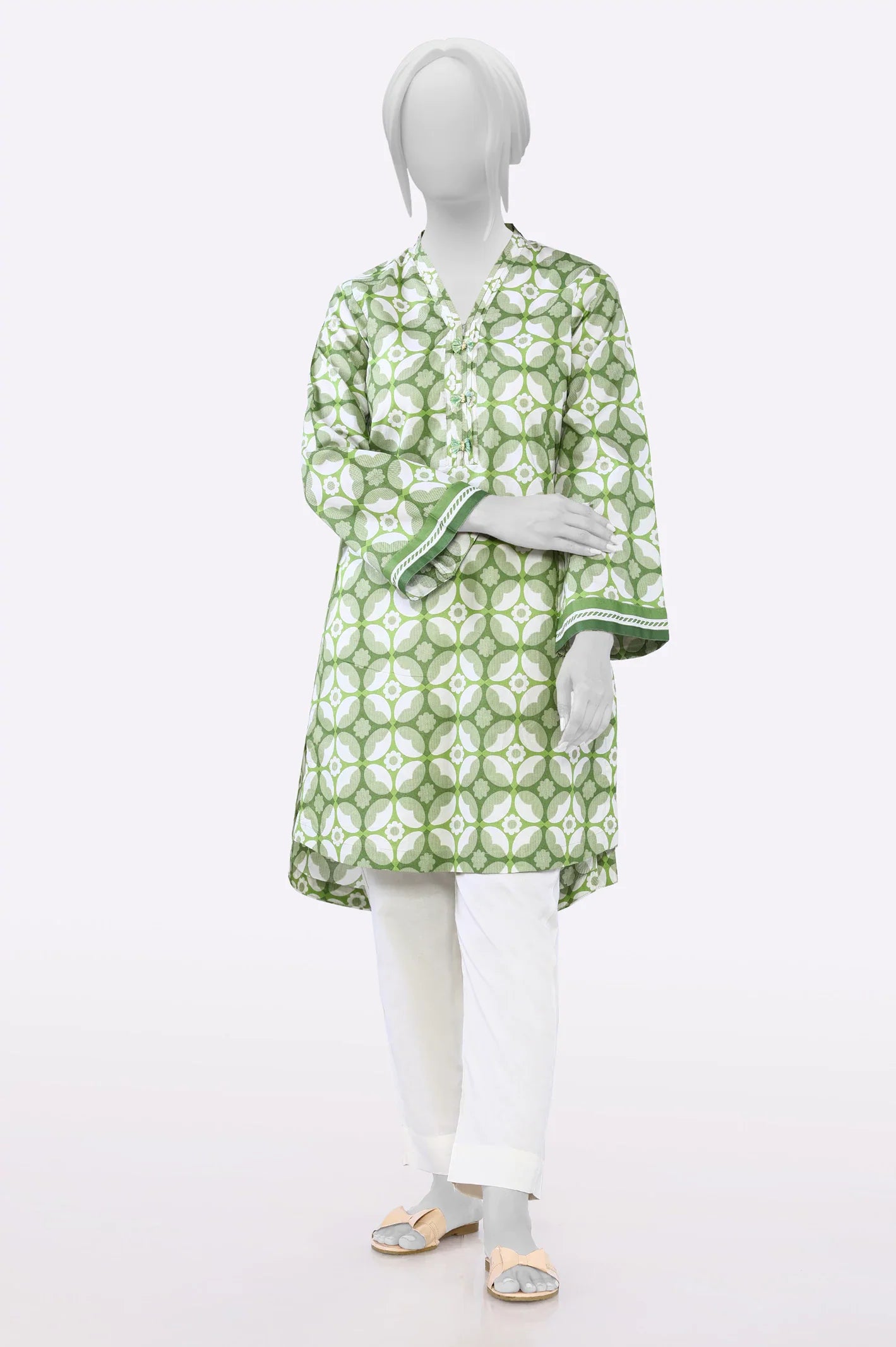 Green Printed Kurti From Sohaye By Diners