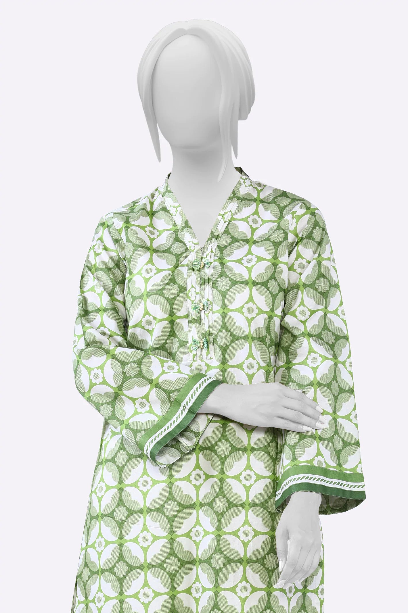 Green Printed Kurti From Sohaye By Diners