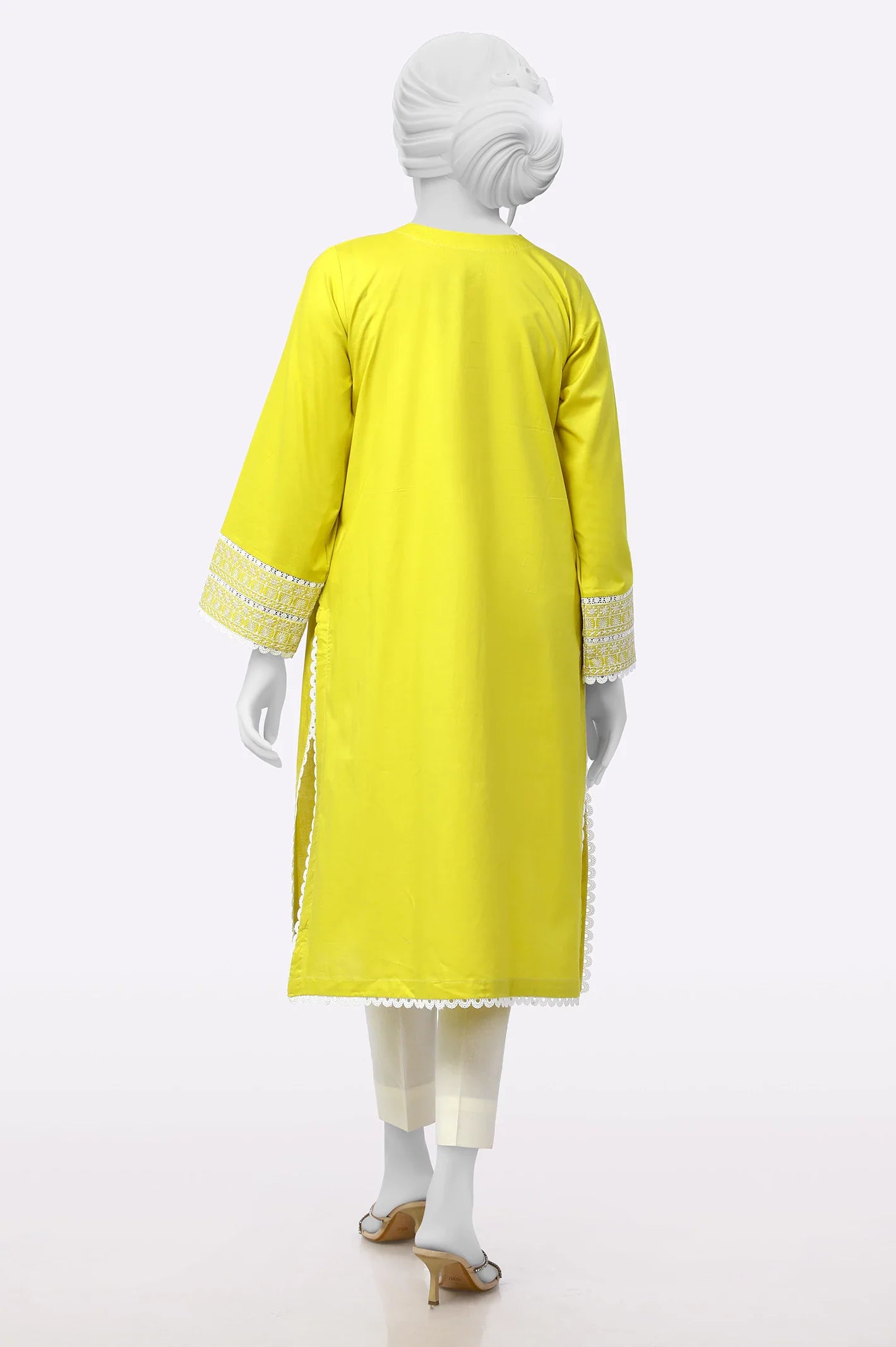 Yellow Embroidered Kurti From Sohaye By Diners