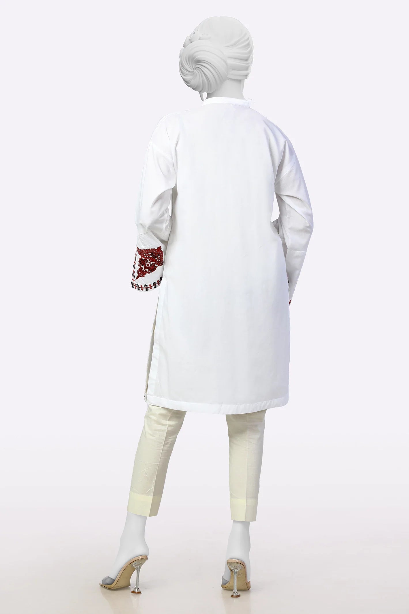 White Embroidered Kurti From Sohaye By Diners