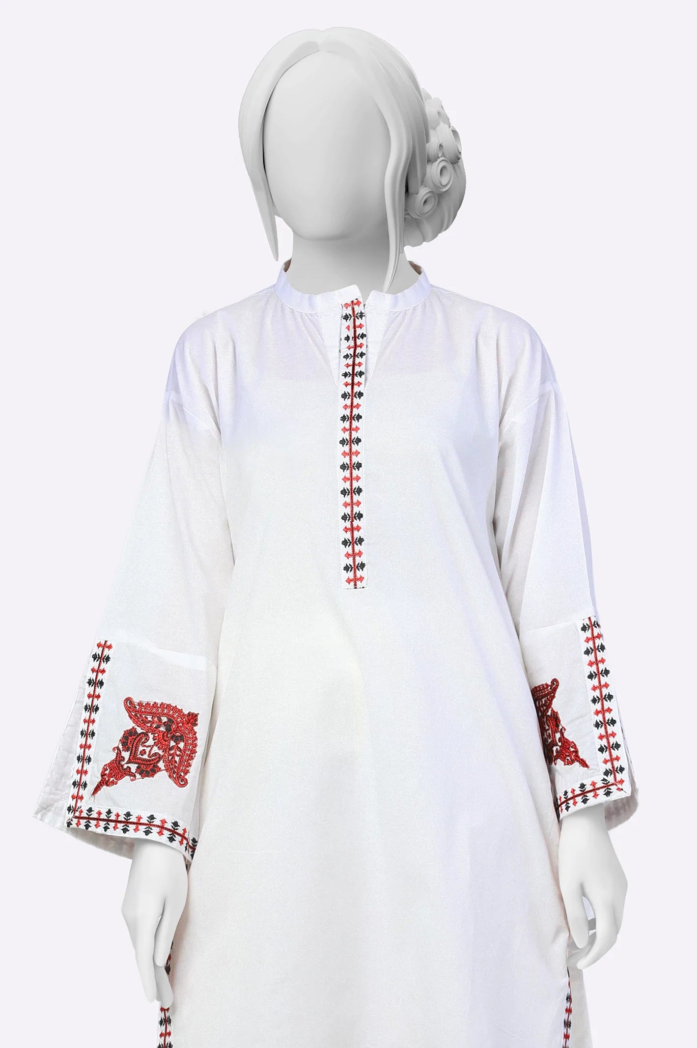 White Embroidered Kurti From Sohaye By Diners