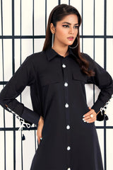 Cambric Black Stylised Kurti