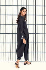 Cambric Black Stylised Kurti