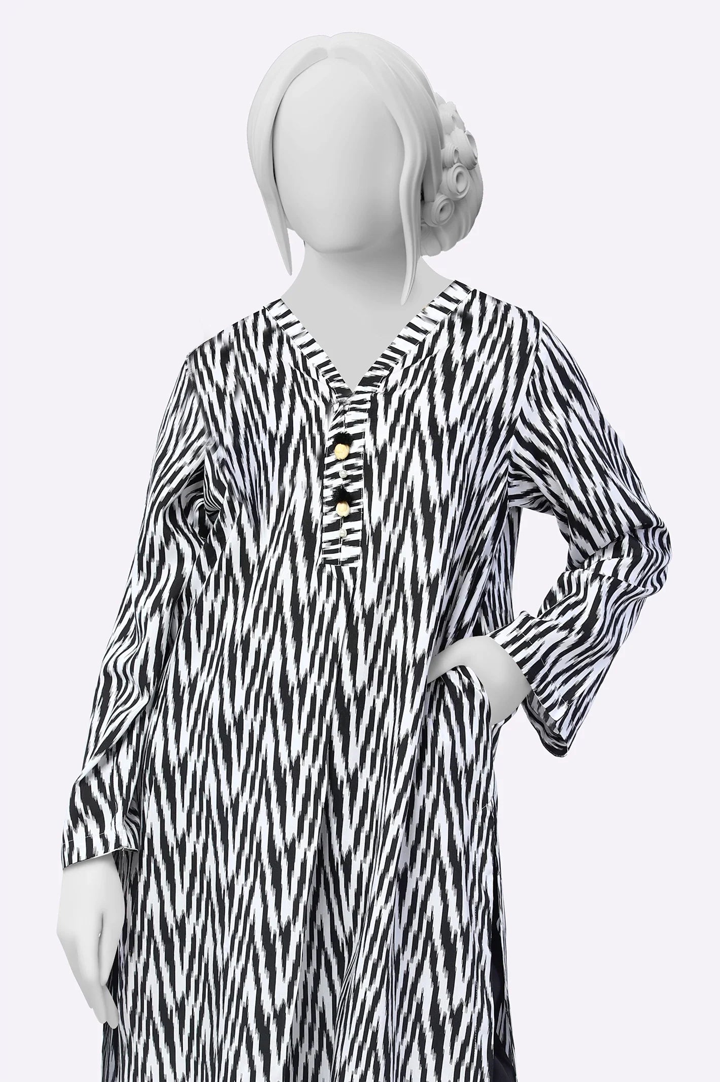 Black Printed Kurti From Sohaye By Diners