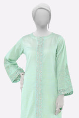 Sea Green Embroidered Kurti