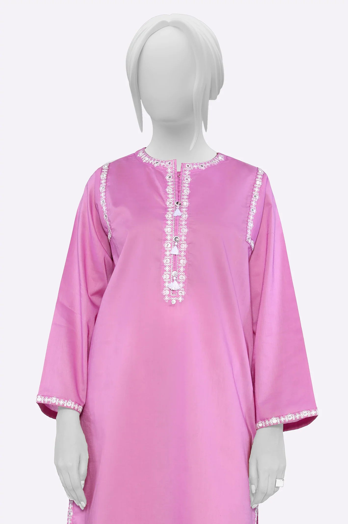 Light Purple Embroidered Kurti From Sohaye By Diners
