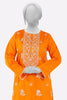 Orange Embroidered Kurti