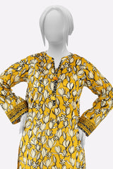 Yellow Printed Kurti