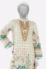 Off White Printed Kurti