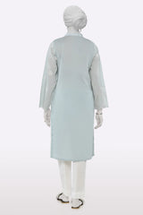 Light Grey Embroidered Kurti