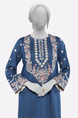 Blue Embroidered Kurti