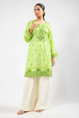 Light Green Embroidered Kurti