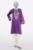 Purple Embroidered Kurti