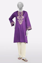 Purple Embroidered Kurti