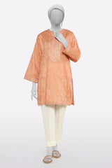 Peach Embroidered Kurti