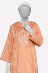 Peach Embroidered Kurti