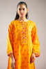 Orange Embroidered Kurti