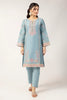 Light Blue Embroidered Kurti