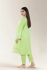 Embroidered Cambric Green 2PC