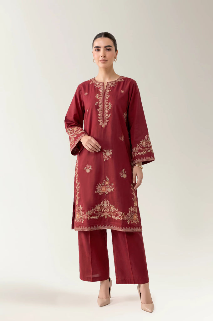 Dyed Embroidered 2PC