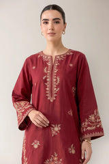 Dyed Embroidered 2PC