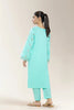 Embroidered Cambric Turquoise 2PC
