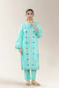 Embroidered Cambric Turquoise 2PC