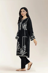 Embroidered Jacquard Black 2PC