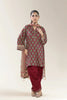 Printed Staple+Viscose-Red 3PC