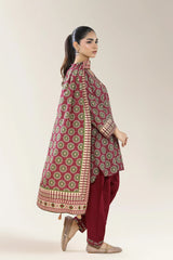 Printed Staple+Viscose-Red 3PC