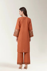 Dyed Embroidered 2PC