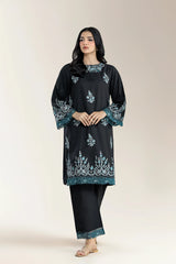 Embroidered Khaddar Black 2Pc
