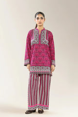 Printed Khaddar-Pink 2PC