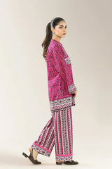 Printed Khaddar-Pink 2PC