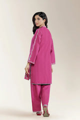 Embroidered Banadora Magenta 2PC