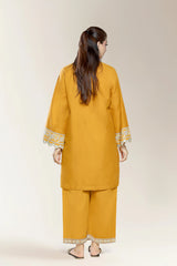 Embroidered Mustard 2PC