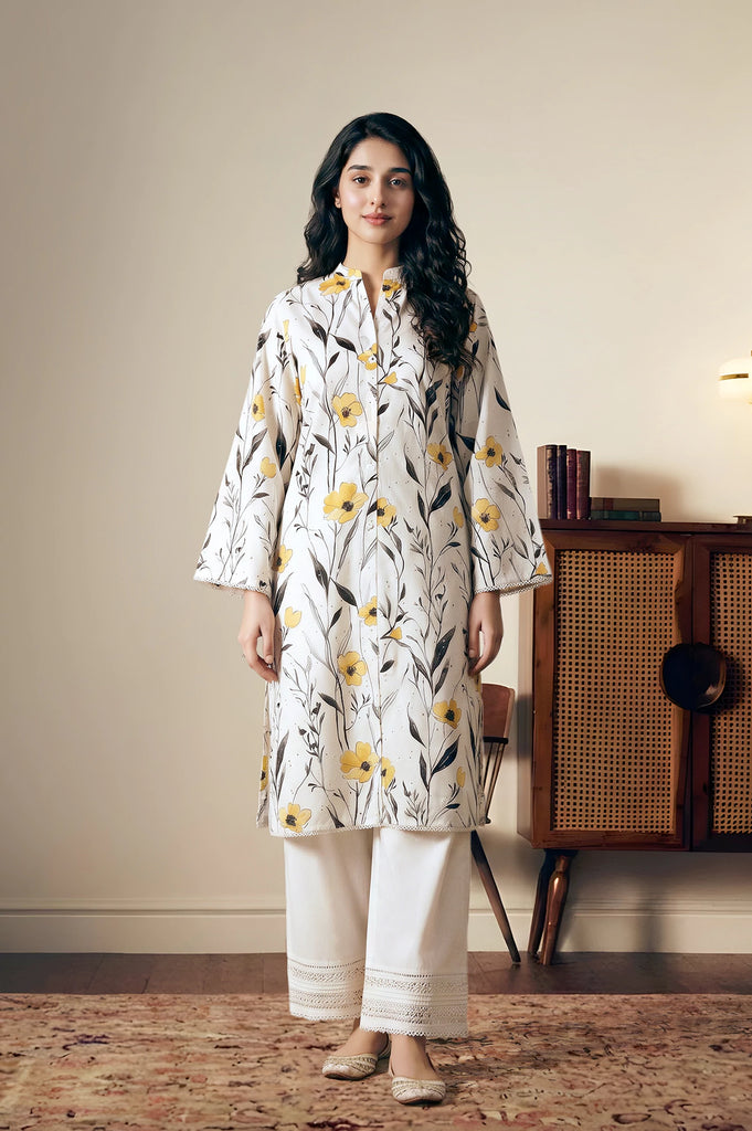 Printed White Shirt