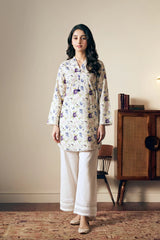 Printed White Shirt