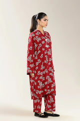 Printed Viscose-Maroon 2PC