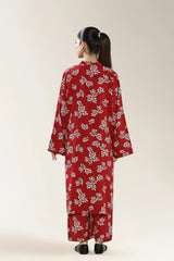 Printed Viscose-Maroon 2PC