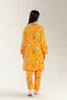Basic Printed Viscose Linen Orange 2Pc