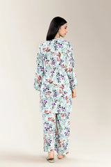 Printed Viscose Linen-Light Grey 2Pc