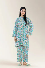 Printed Viscose Linen-Grey 2Pc